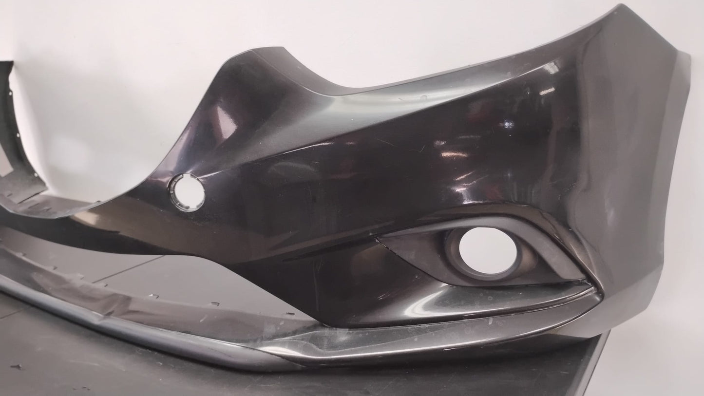 MAZDA 6 2014-2017 Front bumper cover w/o LED Lamps; prime BLACK COLOR