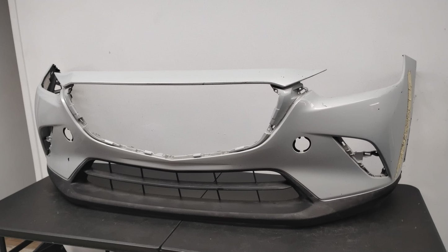 MAZDA CX-3 2016-2022 Front bumper cover w/o Chrome Mldg; Smooth Upper/Textured Center & Lower; prime GREY