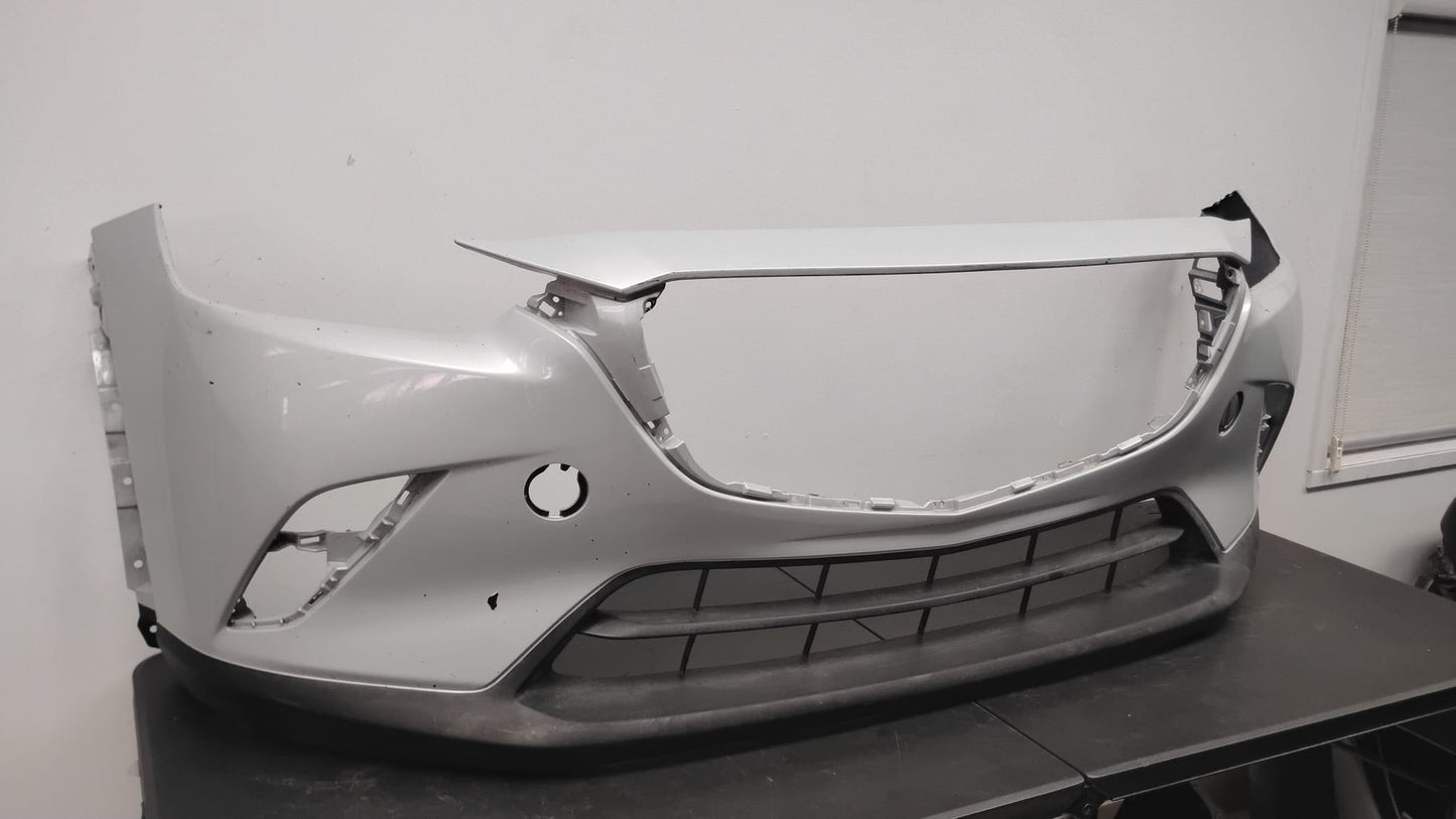 MAZDA CX-3 2016-2022 Front bumper cover w/o Chrome Mldg; Smooth Upper/Textured Center & Lower; prime GREY