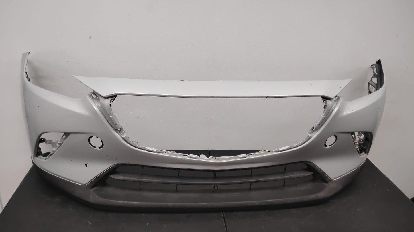 MAZDA CX-3 2016-2022 Front bumper cover w/o Chrome Mldg; Smooth Upper/Textured Center & Lower; prime GREY