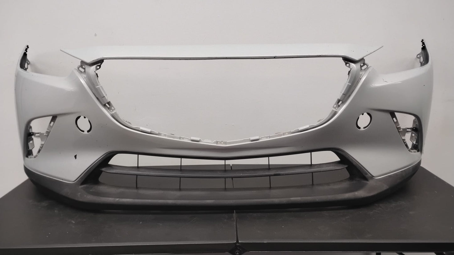 MAZDA CX-3 2016-2022 Front bumper cover w/o Chrome Mldg; Smooth Upper/Textured Center & Lower; prime GREY