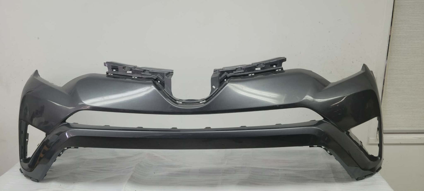 TOYOTA RAV4 2016 2018 Front bumper cover upper USA Builtt; w/o Park Assist; w/o Tab Holes; prime grey color