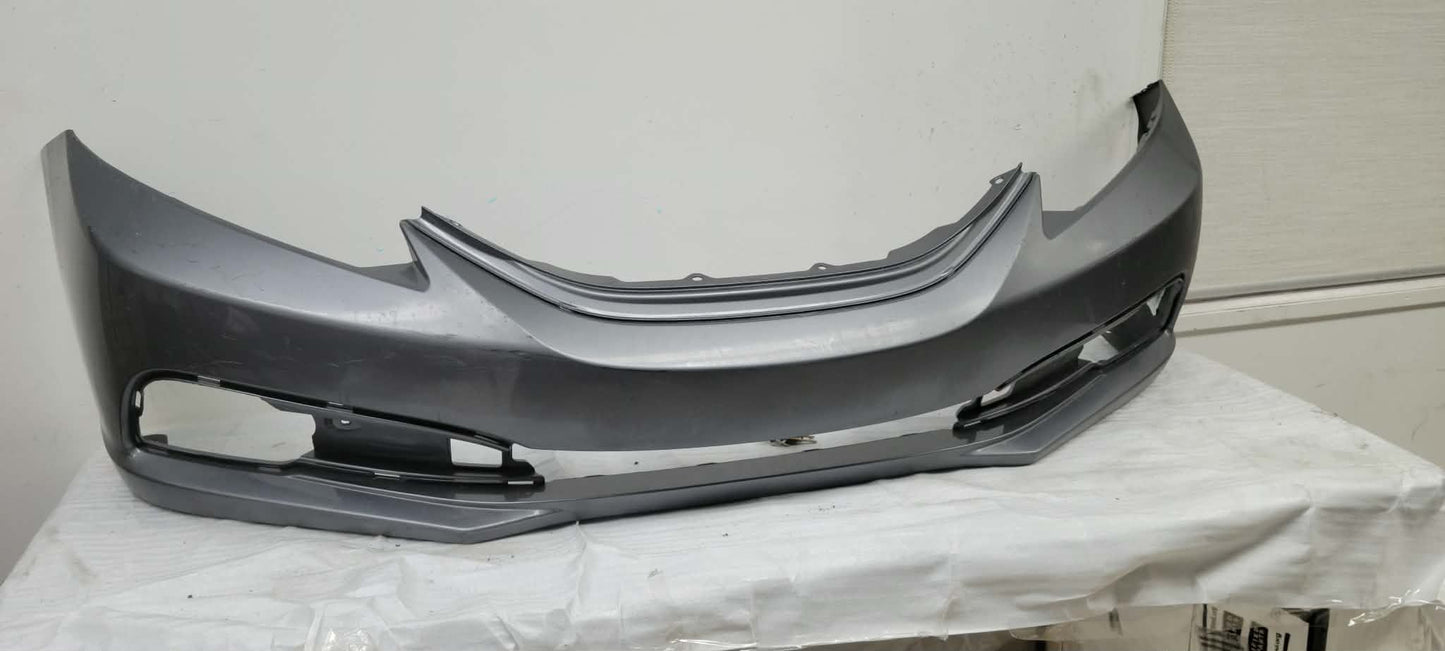 HONDA CIVIC 2013-2015 Front bumper cover Sedan; prime SILVER GREY