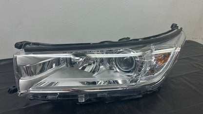 TOYOTA HIGHLANDER 2017-2019 Driver Headlamp assy composite LE|LE PLUS|XLE; w/o Smoked Chrome Accent; w/o LED DRL; Chrome Bezel