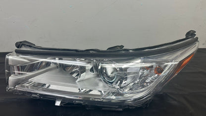 TOYOTA HIGHLANDER 2017-2019 Driver Headlamp assy composite LE|LE PLUS|XLE; w/o Smoked Chrome Accent; w/o LED DRL; Chrome Bezel
