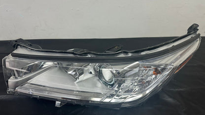 TOYOTA HIGHLANDER 2017-2019 Driver Headlamp assy composite LE|LE PLUS|XLE; w/o Smoked Chrome Accent; w/o LED DRL; Chrome Bezel