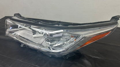 TOYOTA HIGHLANDER 2017-2019 Driver Headlamp assy composite LE|LE PLUS|XLE; w/o Smoked Chrome Accent; w/o LED DRL; Chrome Bezel