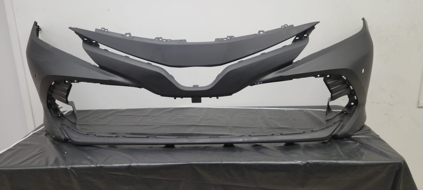 TOYOTA CAMRY 2018-2020 Front bumper cover XLE; HYBRID; w/Blind Spot Monitor; w/Rear Cross Traffic Alert; prime