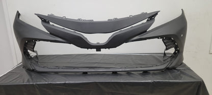 TOYOTA CAMRY 2018-2020 Front bumper cover XLE; HYBRID; w/Blind Spot Monitor; w/Rear Cross Traffic Alert; prime