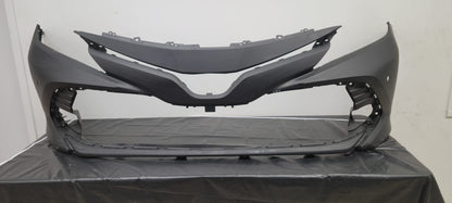 TOYOTA CAMRY 2018-2020 Front bumper cover XLE; HYBRID; w/Blind Spot Monitor; w/Rear Cross Traffic Alert; prime