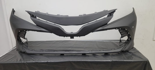 TOYOTA CAMRY 2018-2020 Front bumper cover XLE; HYBRID; w/Blind Spot Monitor; w/Rear Cross Traffic Alert; prime