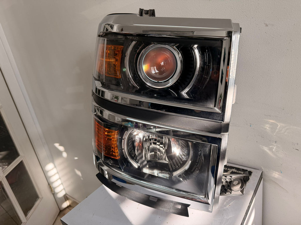 CHEVROLET SILVERADO 1500 2014-2015 Passenger Headlamp assy composite HIGH COUNTRY|LTZ; Projector Type