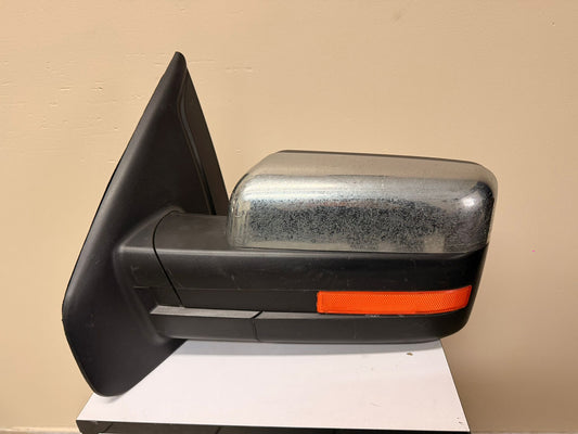 FORD F-150 2011-2014 Driver Mirror outside rear view Power; Heated; w/o Puddle Lamp; w/Memory; w/Signal; w/o Auto Dimmer; Chrome