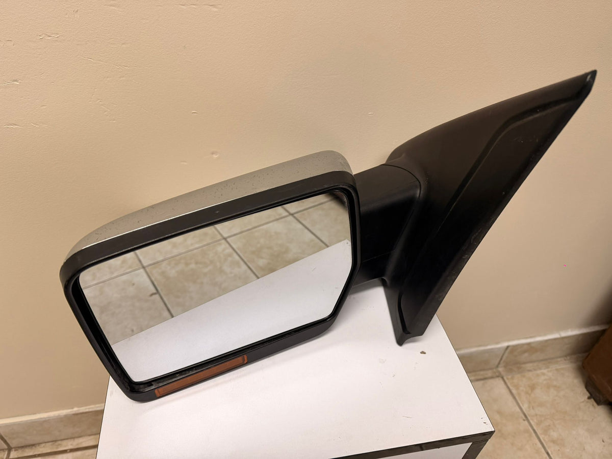 FORD F-150 2011-2014 Driver Mirror outside rear view Power; Heated; w/o Puddle Lamp; w/Memory; w/Signal; w/o Auto Dimmer; Chrome
