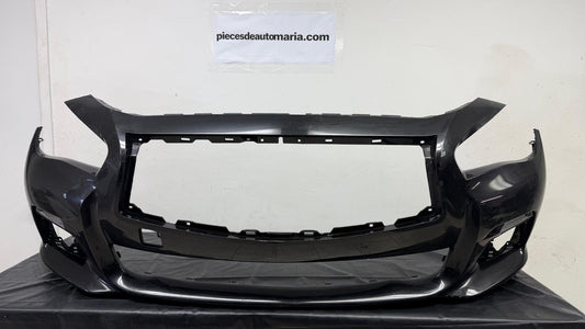 INFINITI Q50 Front bumper cover 2014-2017 BLACK COLOR  | BASE|PREMIUM; w/o Object Sensors