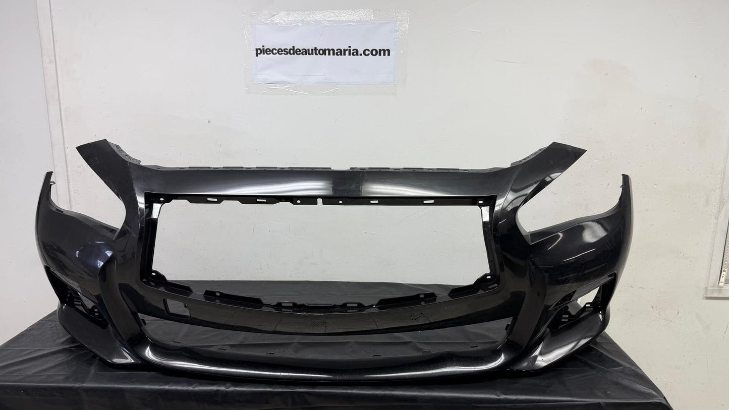 INFINITI Q50 Front bumper cover 2014-2017 BLACK COLOR  | BASE|PREMIUM; w/o Object Sensors