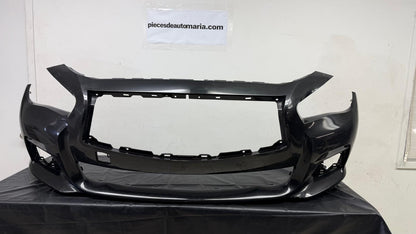INFINITI Q50 Front bumper cover 2014-2017 BLACK COLOR  | BASE|PREMIUM; w/o Object Sensors