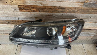HONDA ACCORD 2013-2015 Driver Headlamp assy composite EX-L V-6|TOURING; 3.5L; Sedan; Halogen; w/LED DRL