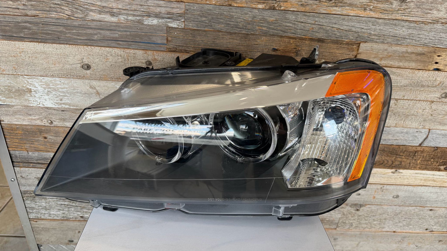 BMW X3 2011-2014 Driver Headlamp assy composite F25; Xenon; w/o Adaptive Headlamps