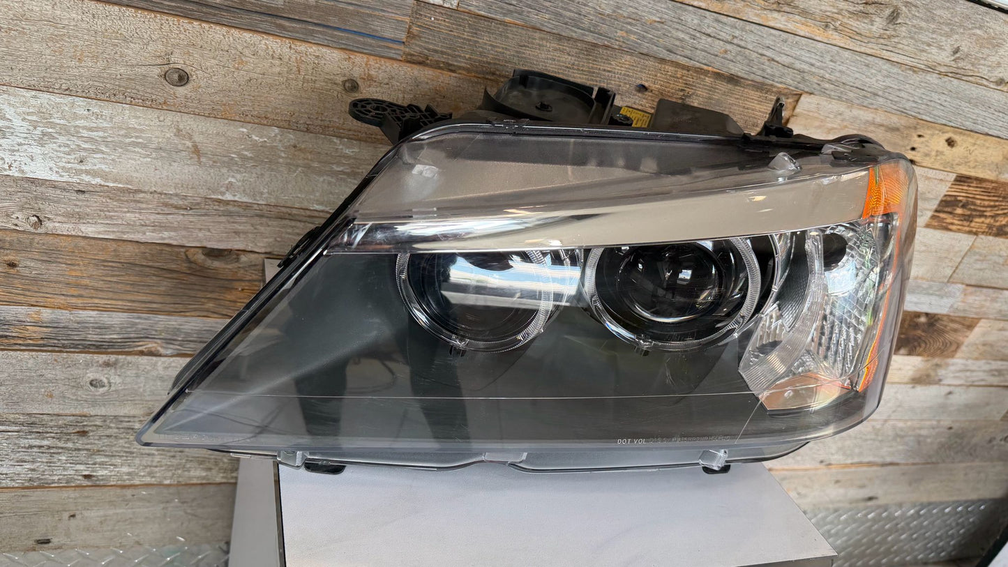 BMW X3 2011-2014 Driver Headlamp assy composite F25; Xenon; w/o Adaptive Headlamps