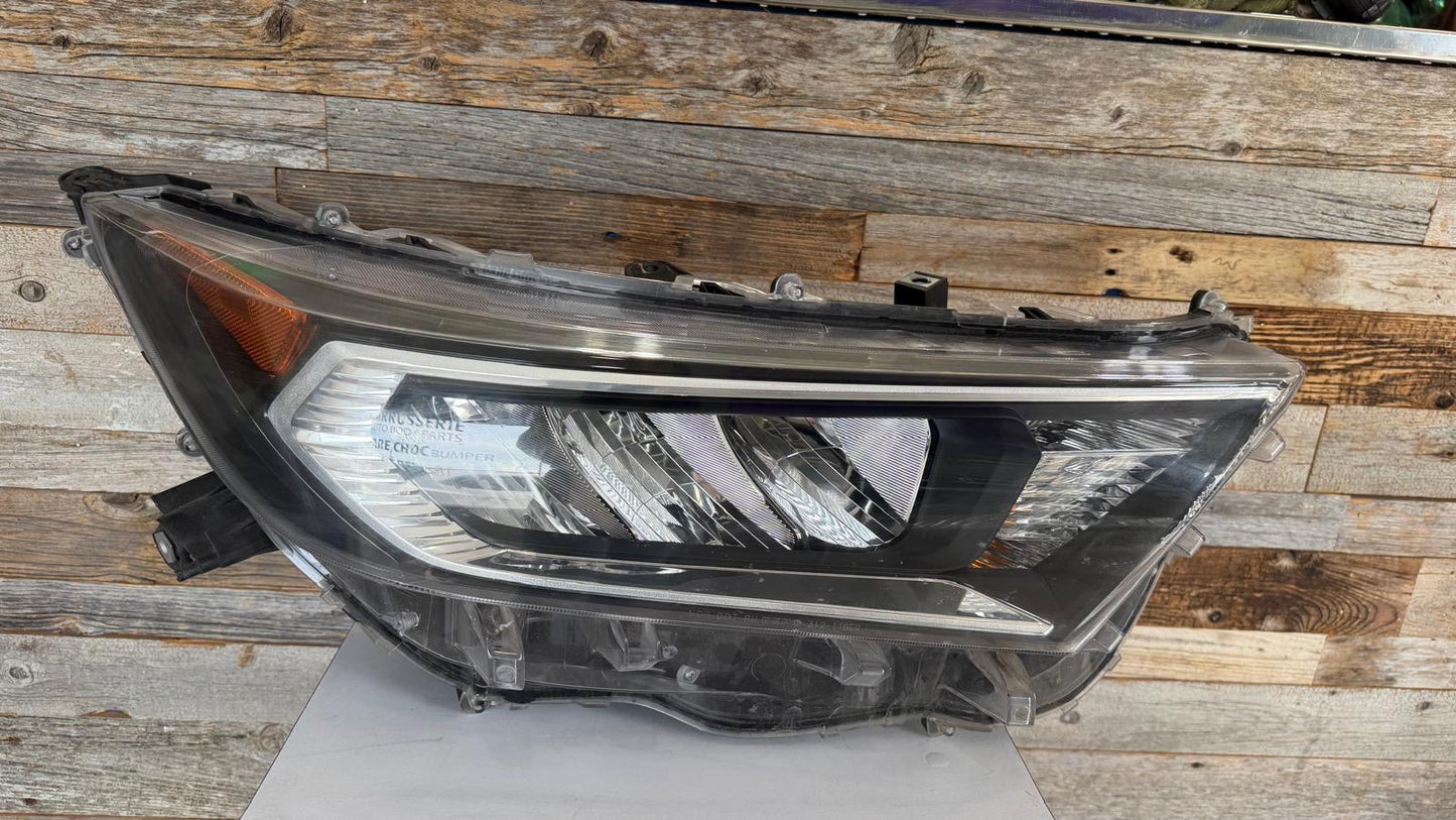 TOYOTA RAV4 2019-2021 Passenger Headlamp assy composite ADVENTURE|LIMITED|TRAIL|TRD|XLE|XLE PREMIUM; NA Built; Chrome Bezel