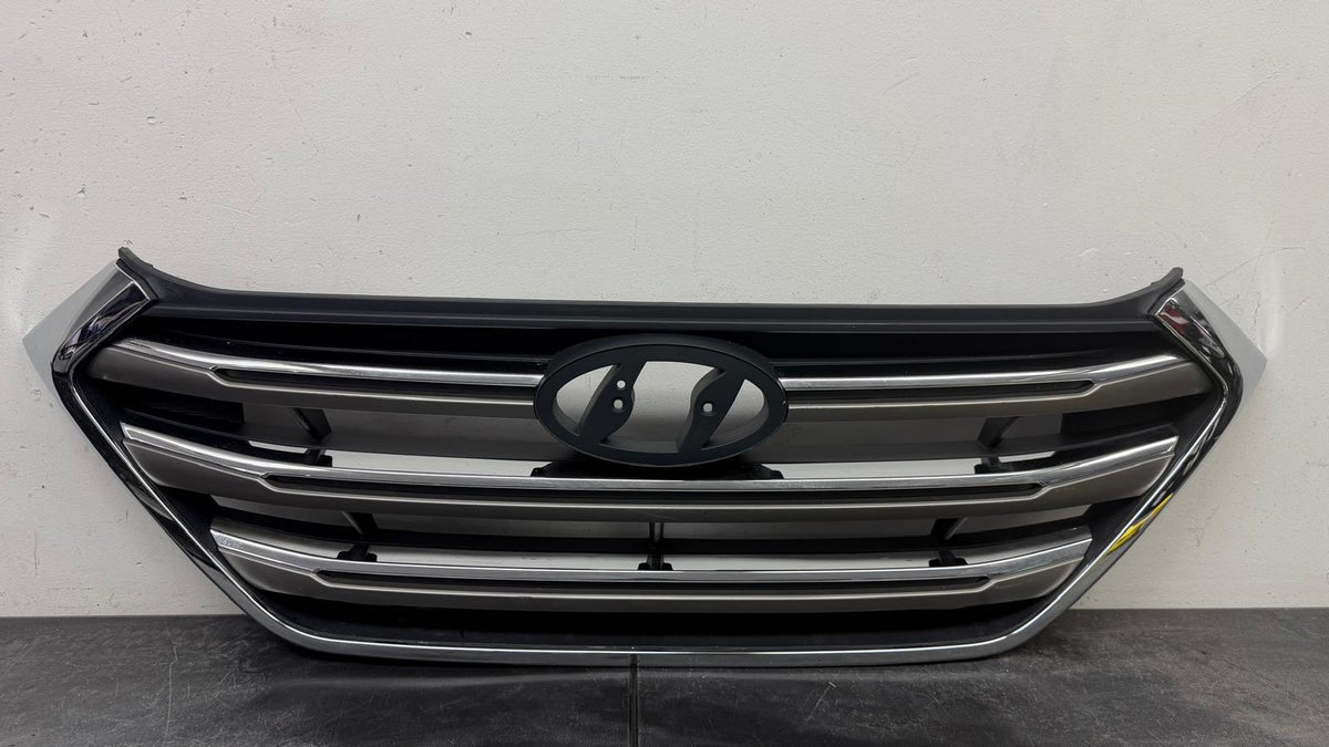 HYUNDAI TUCSON 2016-2017 Grille assy w/Pedestrian Recognition; To 5-16-16; Silver/Chrome Mldg