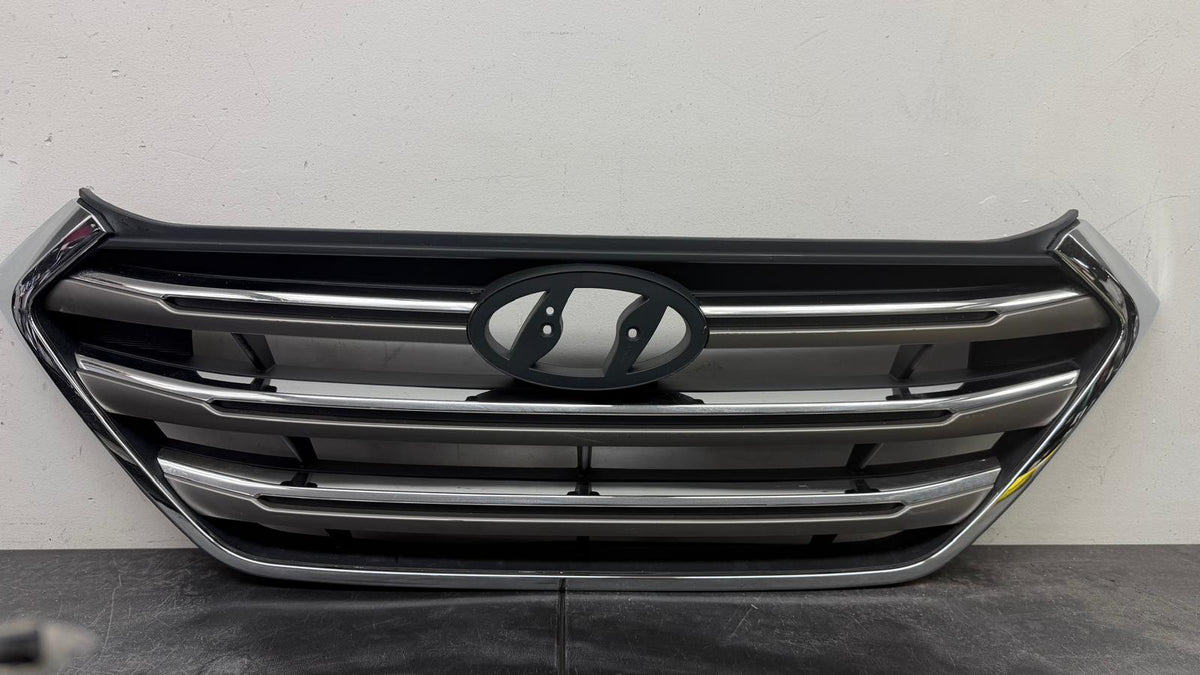 HYUNDAI TUCSON 2016-2017 Grille assy w/Pedestrian Recognition; To 5-16-16; Silver/Chrome Mldg