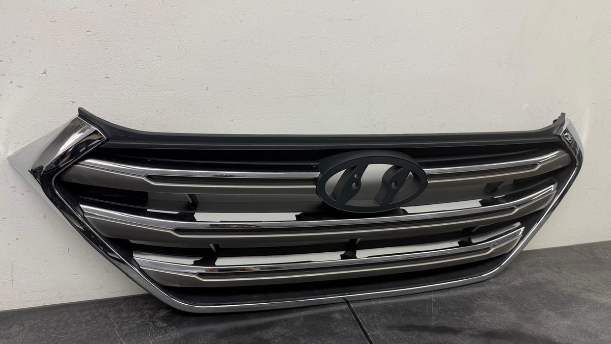 HYUNDAI TUCSON 2016-2017 Grille assy w/Pedestrian Recognition; To 5-16-16; Silver/Chrome Mldg