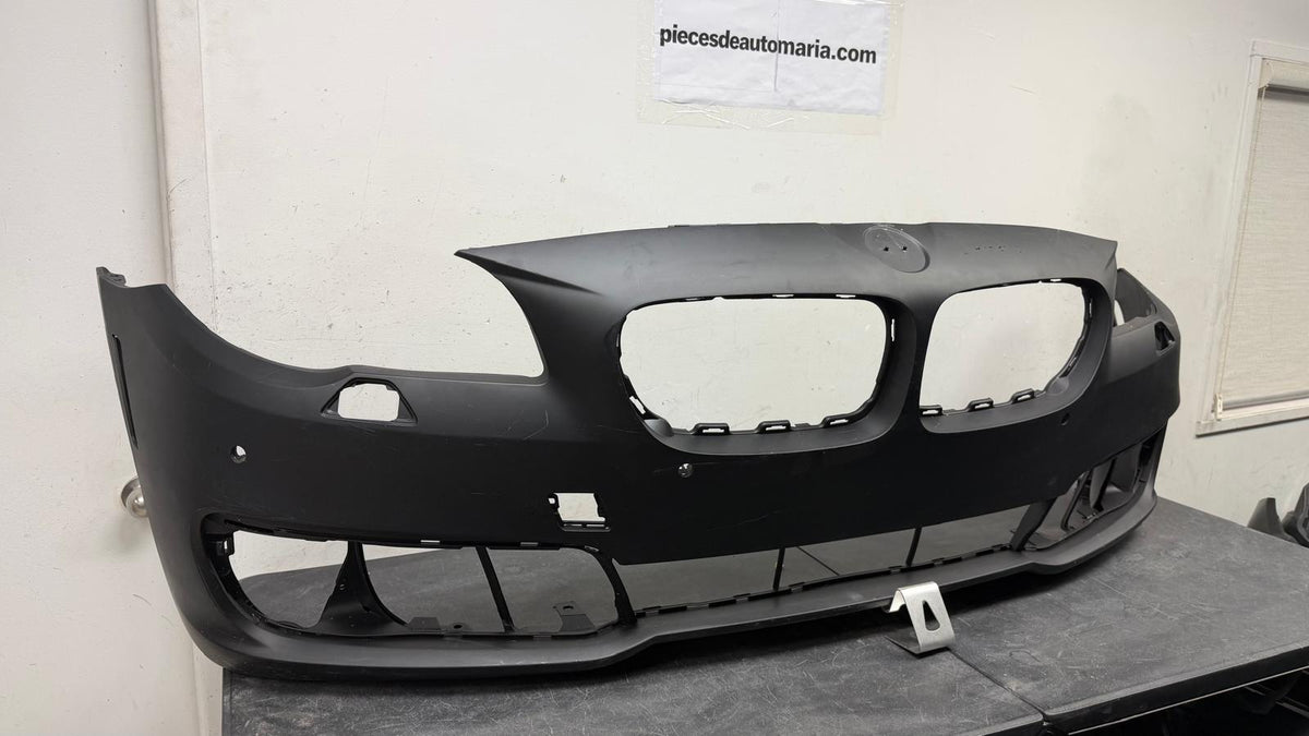 BMW 528i/535d/535i/550i +1 2014-2016 Front bumper cover F10; w/o M Pkg; w/Park Distance Control; w/Side View Camera; prime
