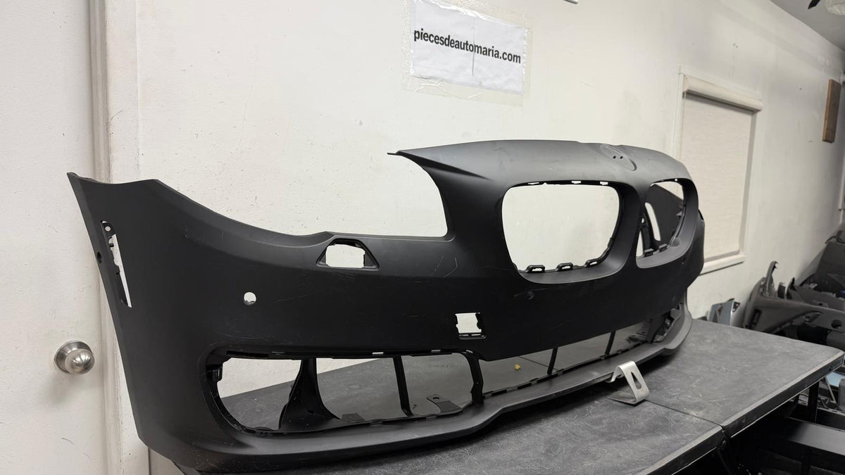 BMW 528i/535d/535i/550i +1 2014-2016 Front bumper cover F10; w/o M Pkg; w/Park Distance Control; w/Side View Camera; prime