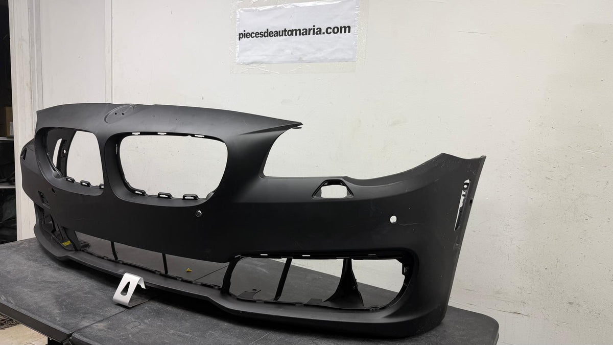 BMW 528i/535d/535i/550i +1 2014-2016 Front bumper cover F10; w/o M Pkg; w/Park Distance Control; w/Side View Camera; prime