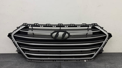 HYUNDAI ELANTRA GRILLE  2017-2018  BLACK W/ SILVER MOLDING USA/KOREA