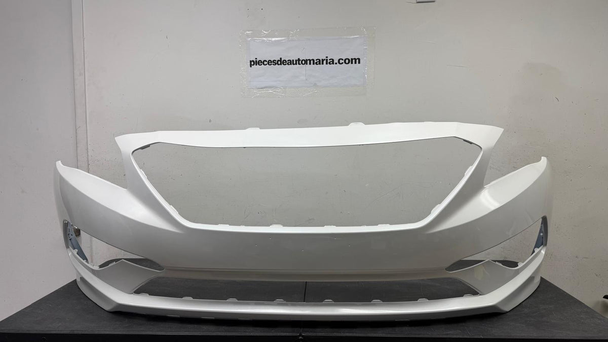 HYUNDAI SONATA 2015-2017 Front bumper cover 2.4L; Std Type; w/o Park Assist; prime WHITE PEARL