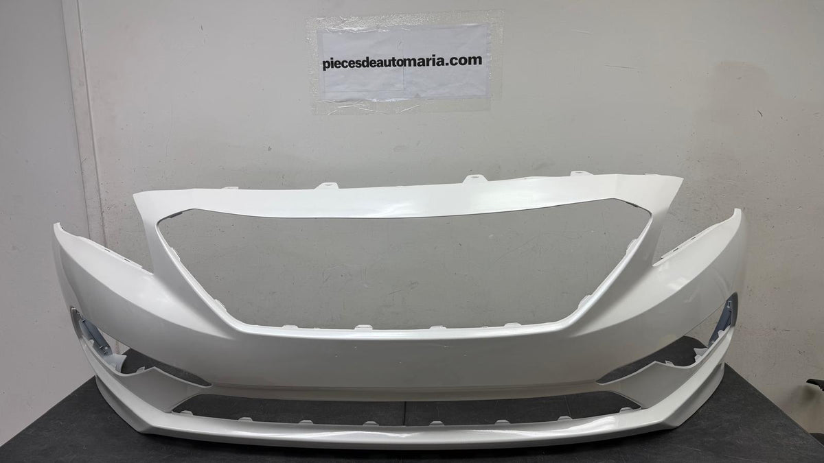 HYUNDAI SONATA 2015-2017 Front bumper cover 2.4L; Std Type; w/o Park Assist; prime WHITE PEARL