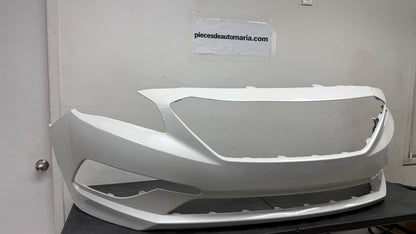 HYUNDAI SONATA 2015-2017 Front bumper cover 2.4L; Std Type; w/o Park Assist; prime WHITE PEARL