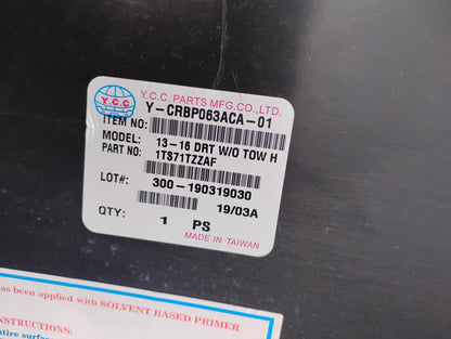 DODGE DART 2013 -2016 Front bumper cover w/Tow Hook Hole; prime