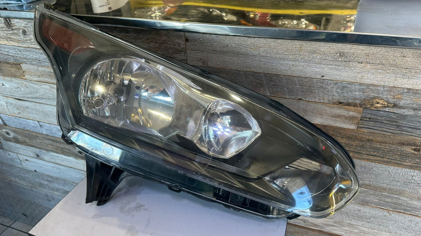 FORD TRANSIT CONNECT 2014-2018 PASSENGER  HEADLAMP ASSY W/BLACK BEZEL XL