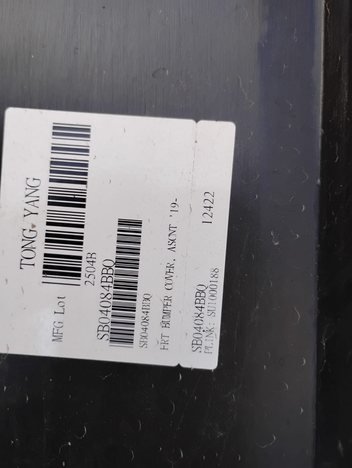 SUBARU ASCENT 2019 2022 Front bumper cover prime