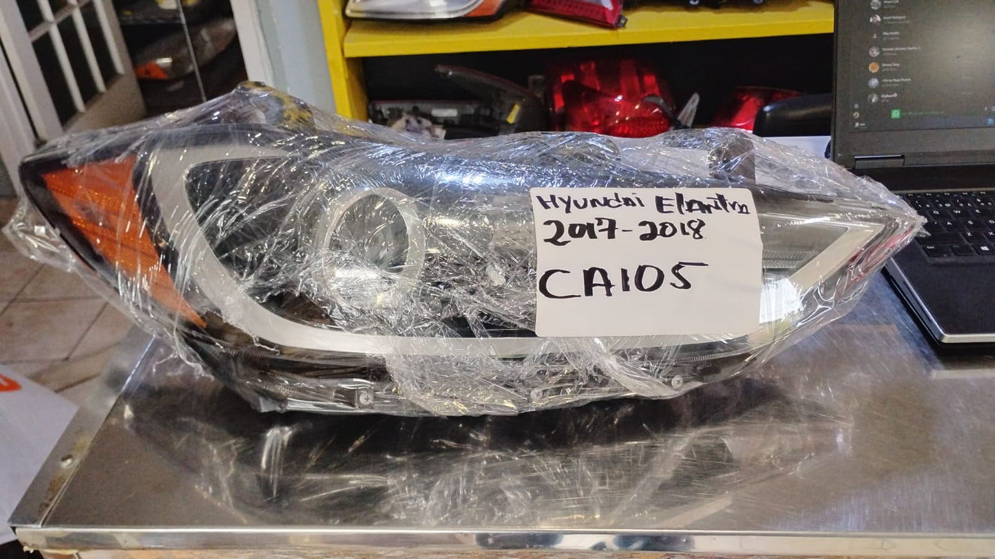 Hyundai Elantra, 17-18, Sedan, w/o DRL,  Built, Halogen passenger side